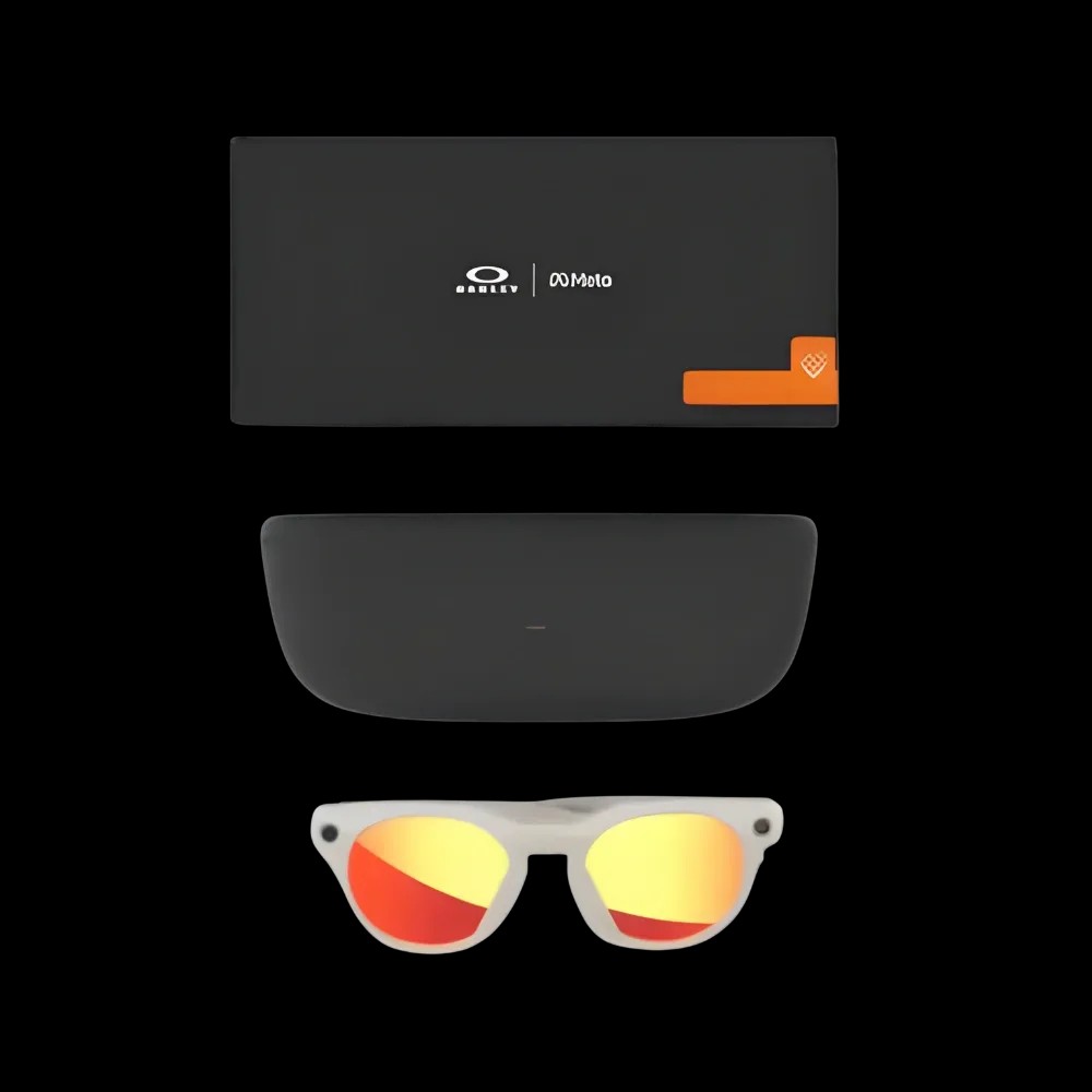 Meta x Oakley HSTN Glasses - Warm Grey/Prizm Ruby - HypeFly India View 2
