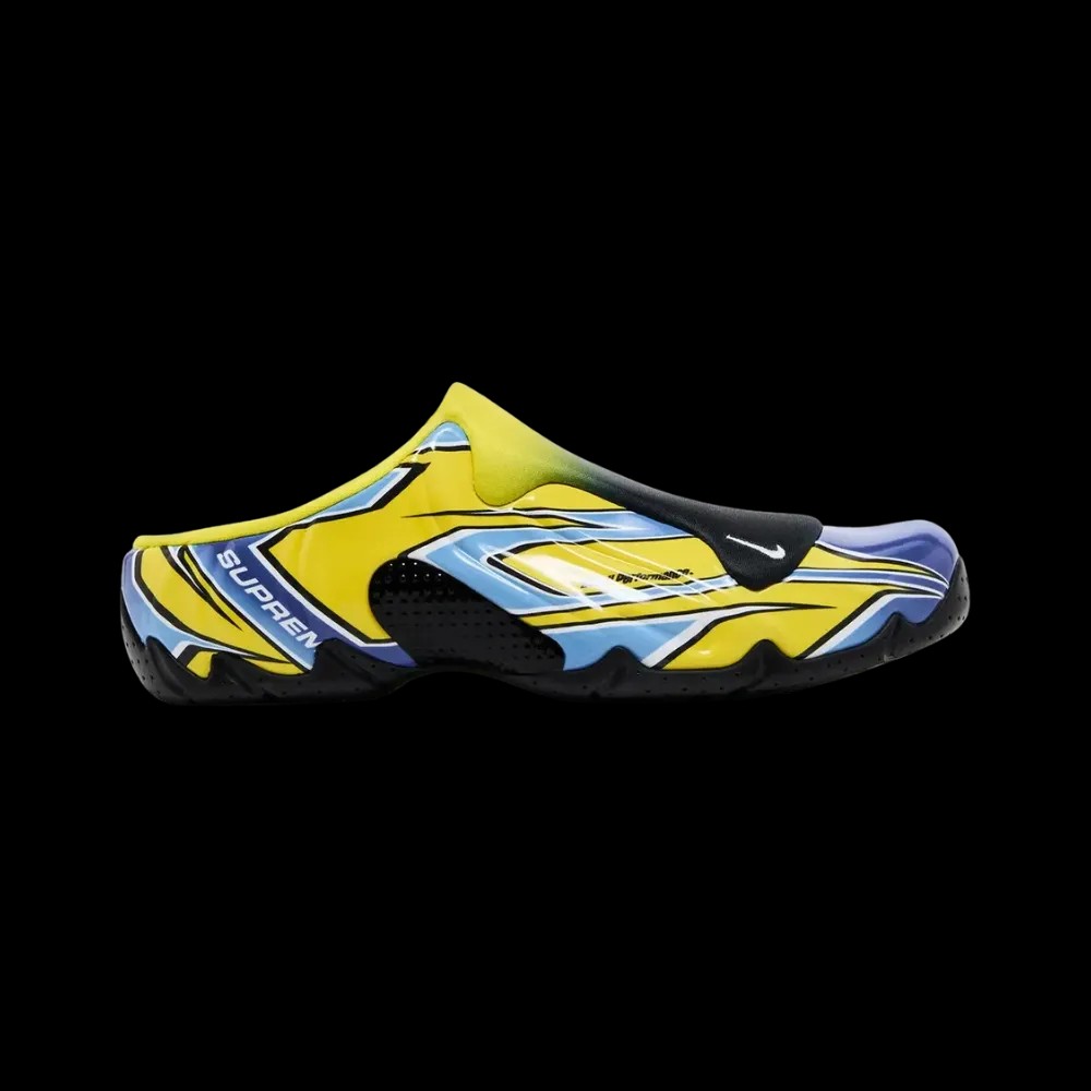 Supreme x Nike Clogposite 'Opti Yellow Blue' - HypeFly India View 1