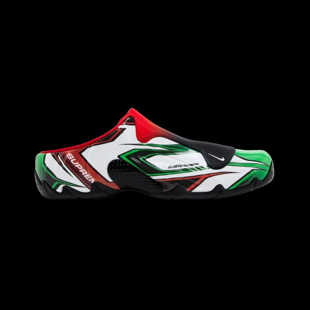 Nike Supreme x Clogposite 'White Gym Red Green' - HypeFly India View 1