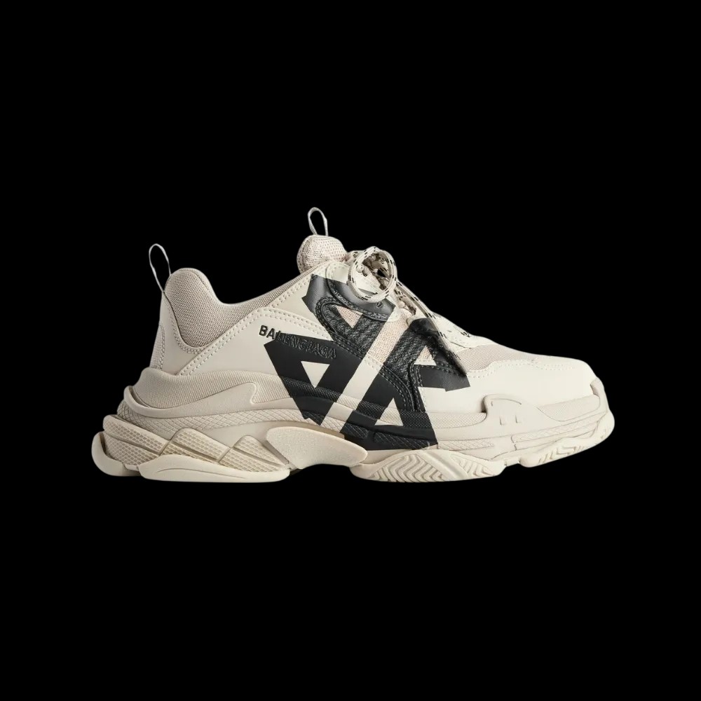Balenciaga Triple S Tape Sneaker In Beige - HypeFly India View 1