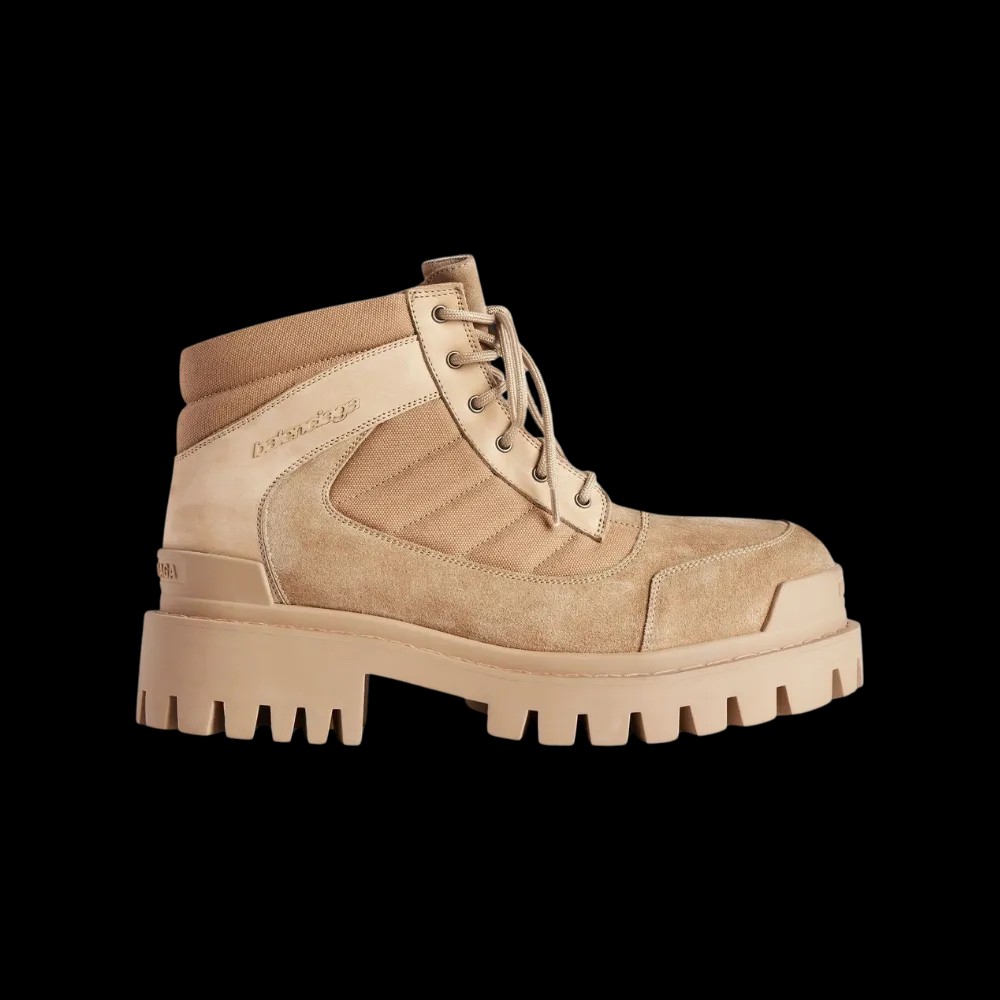 Balenciaga Combat Strike Low Boot In Sand - HypeFly India View 1