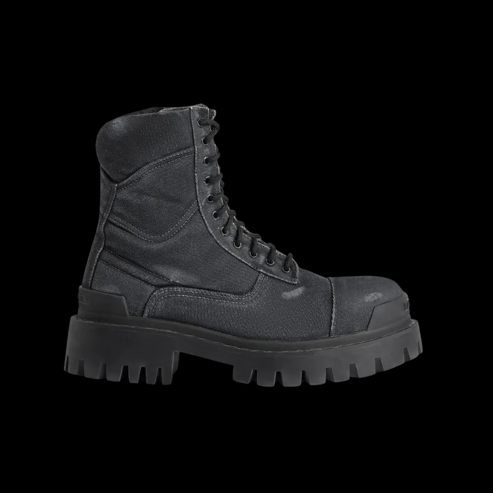 Balenciaga Combat Strike Boot In Black - HypeFly India View 1