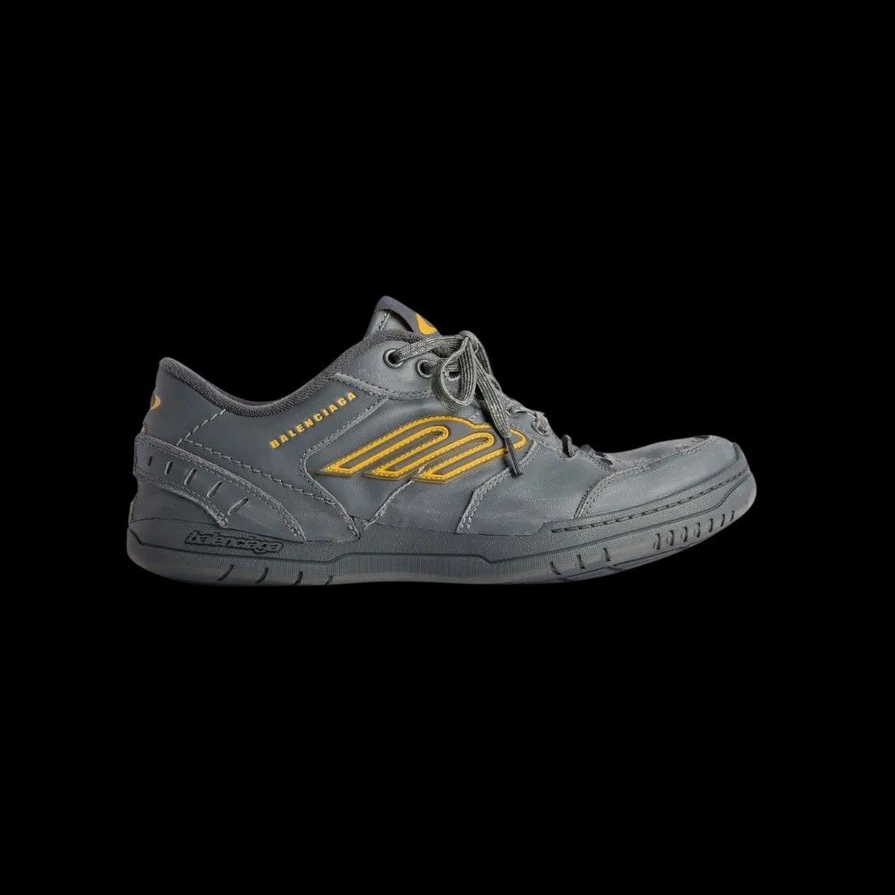 Balenciaga Hamptons Worn-Out Sneaker In Grey and Yellow - HypeFly India View 1