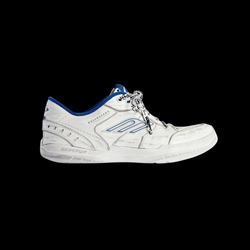Balenciaga Hamptons Worn-Out Sneaker In White - HypeFly India View 1