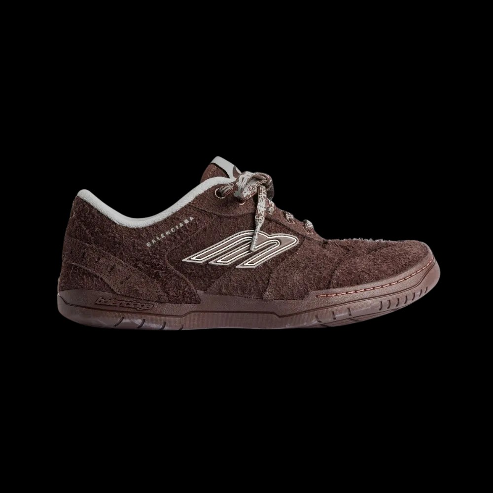 Balenciaga Hamptons Suede Sneaker In Dark Brown - HypeFly India View 1