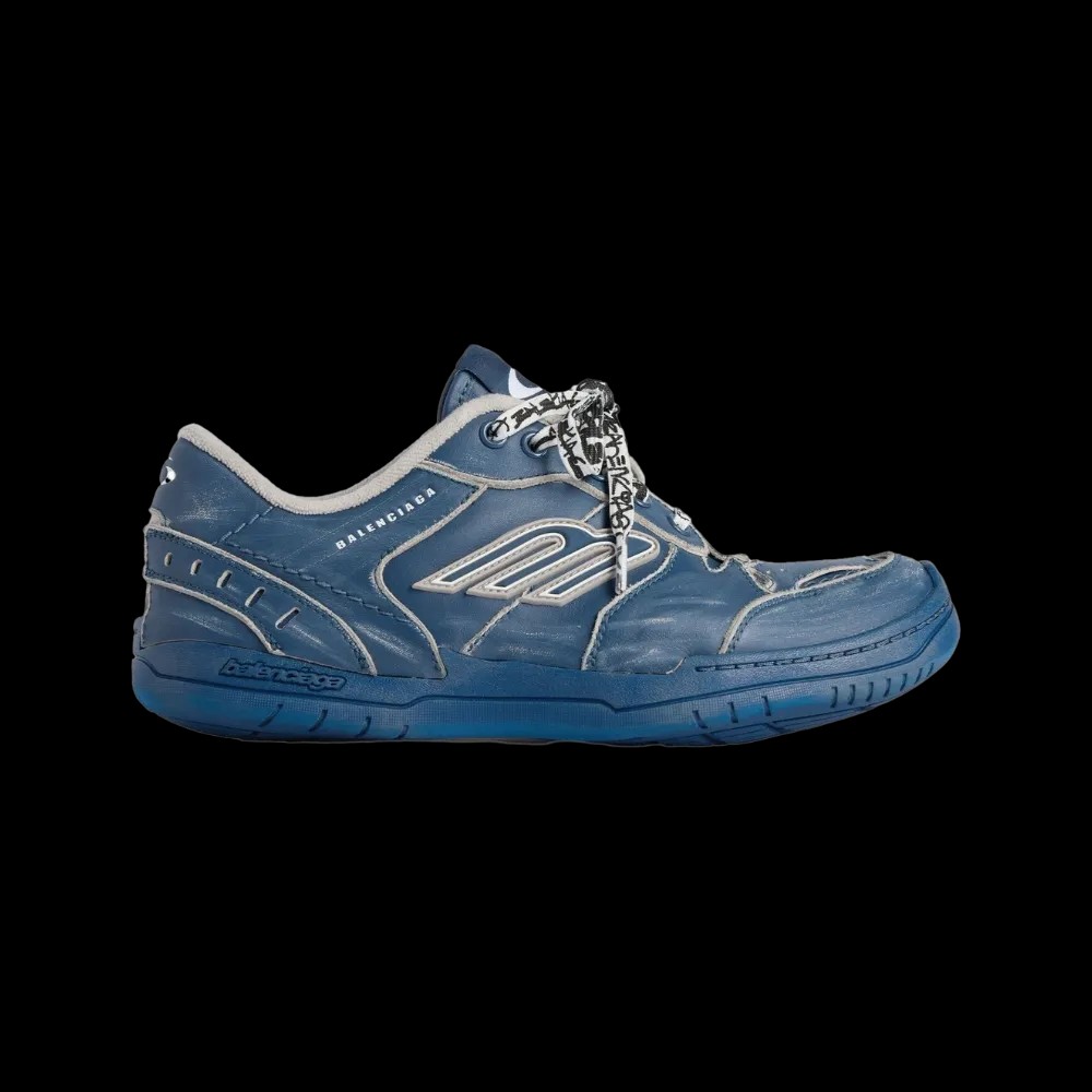 Balenciaga Hamptons Medium Worn-Out Sneaker In Navy - HypeFly India View 1