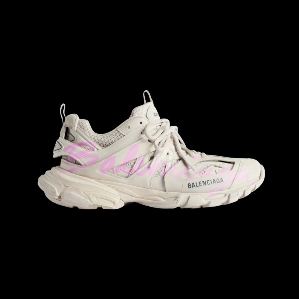 Balenciaga Track Signature Sneaker In Pink - HypeFly India View 1