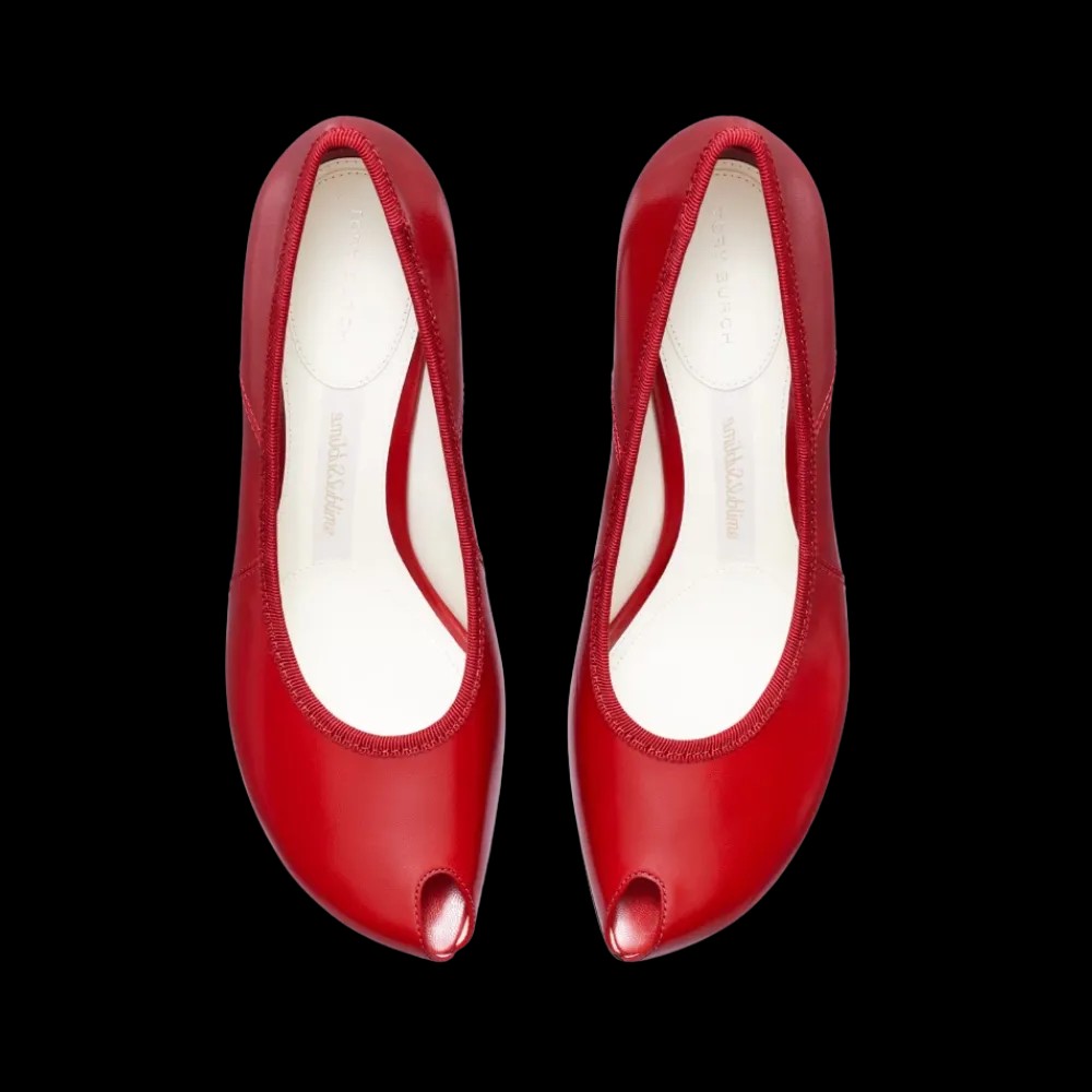Tory Burch Peep-Toe Pump Red Sky - HypeFly India View 3