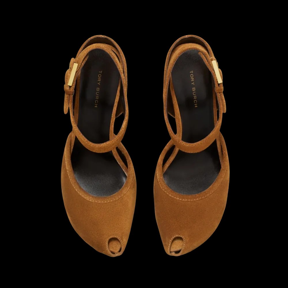 Tory Burch Peep-Toe Platform Sandal Caramel - HypeFly India View 2