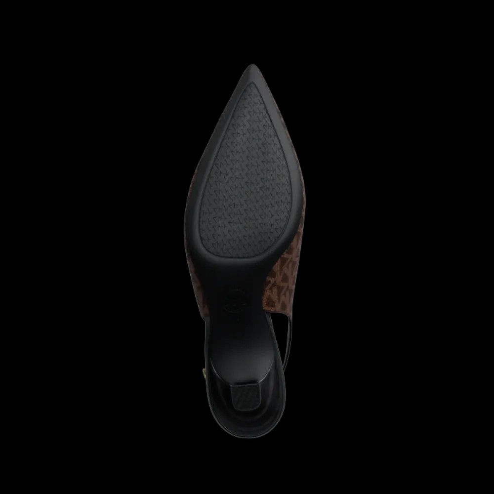 Michael Kors Amali Signature Logo Pump Brown - HypeFly India View 4