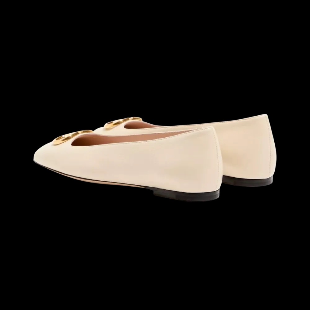 Valentino VLogo Signature Ballerina In Nappa 05mm Butter - HypeFly India View 4