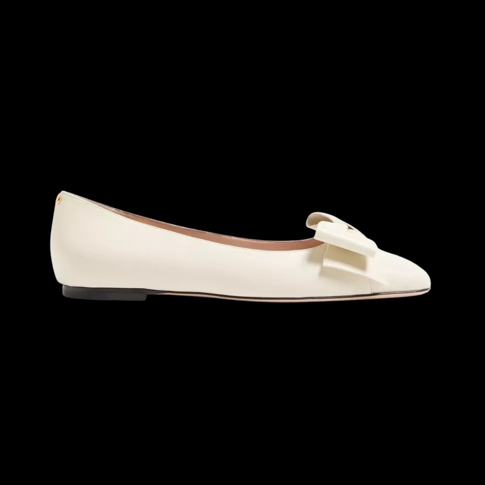 Valentino Bowow Kidskin Ballerina Ivory - HypeFly India View 1