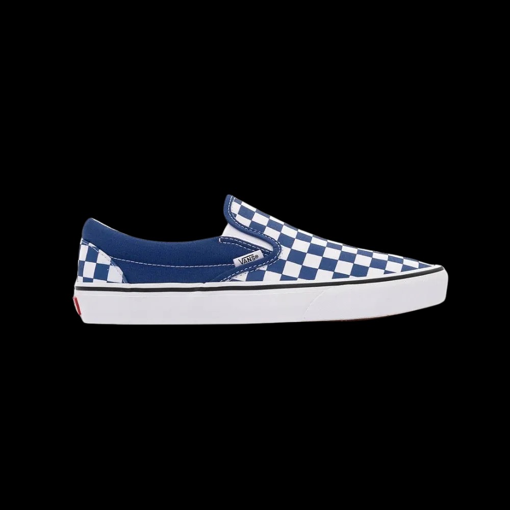 Vans Classic Slip-On Checkerboard Shoe Blue - HypeFly India View 1