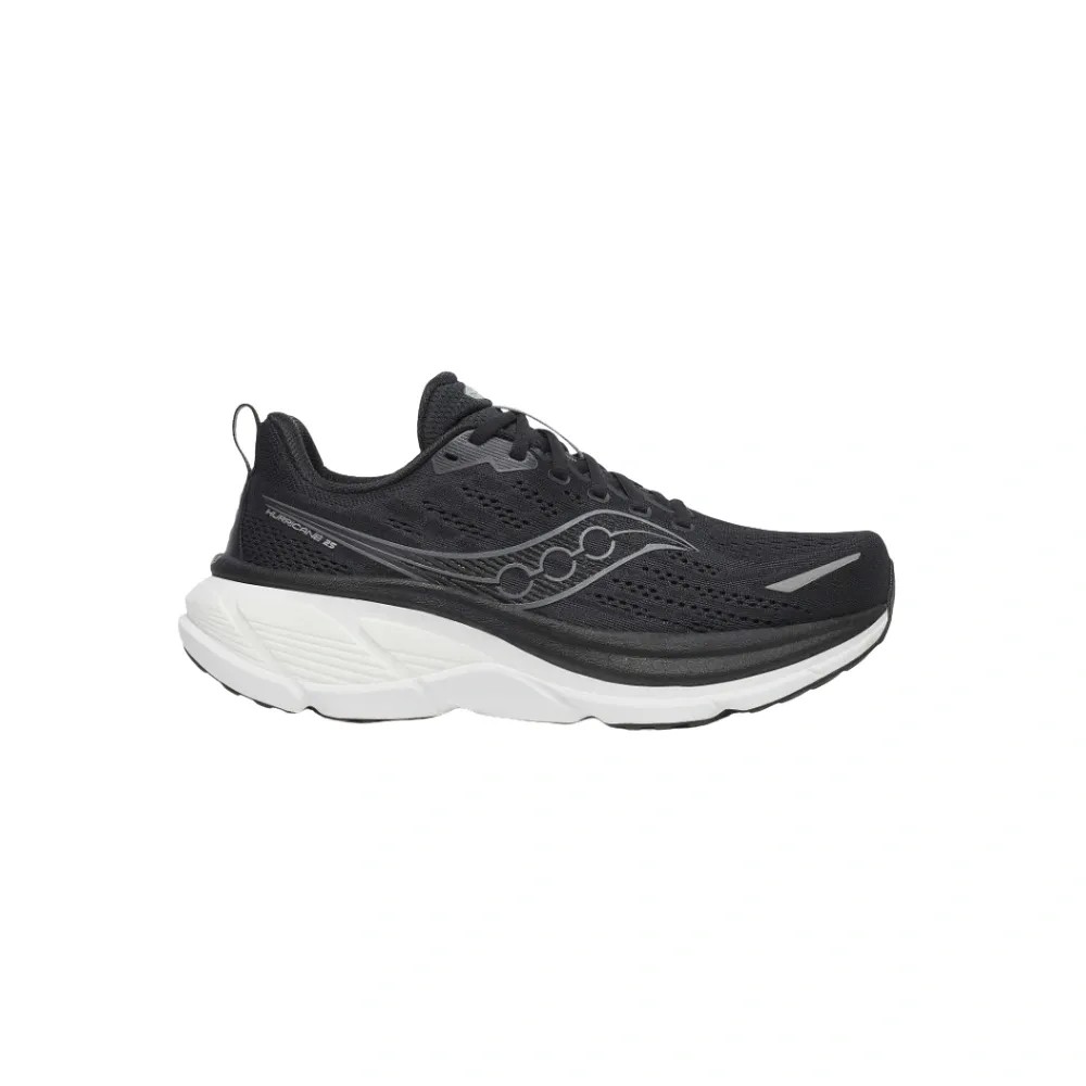 Saucony Hurricane 25 Black | White - HypeFly India View 1