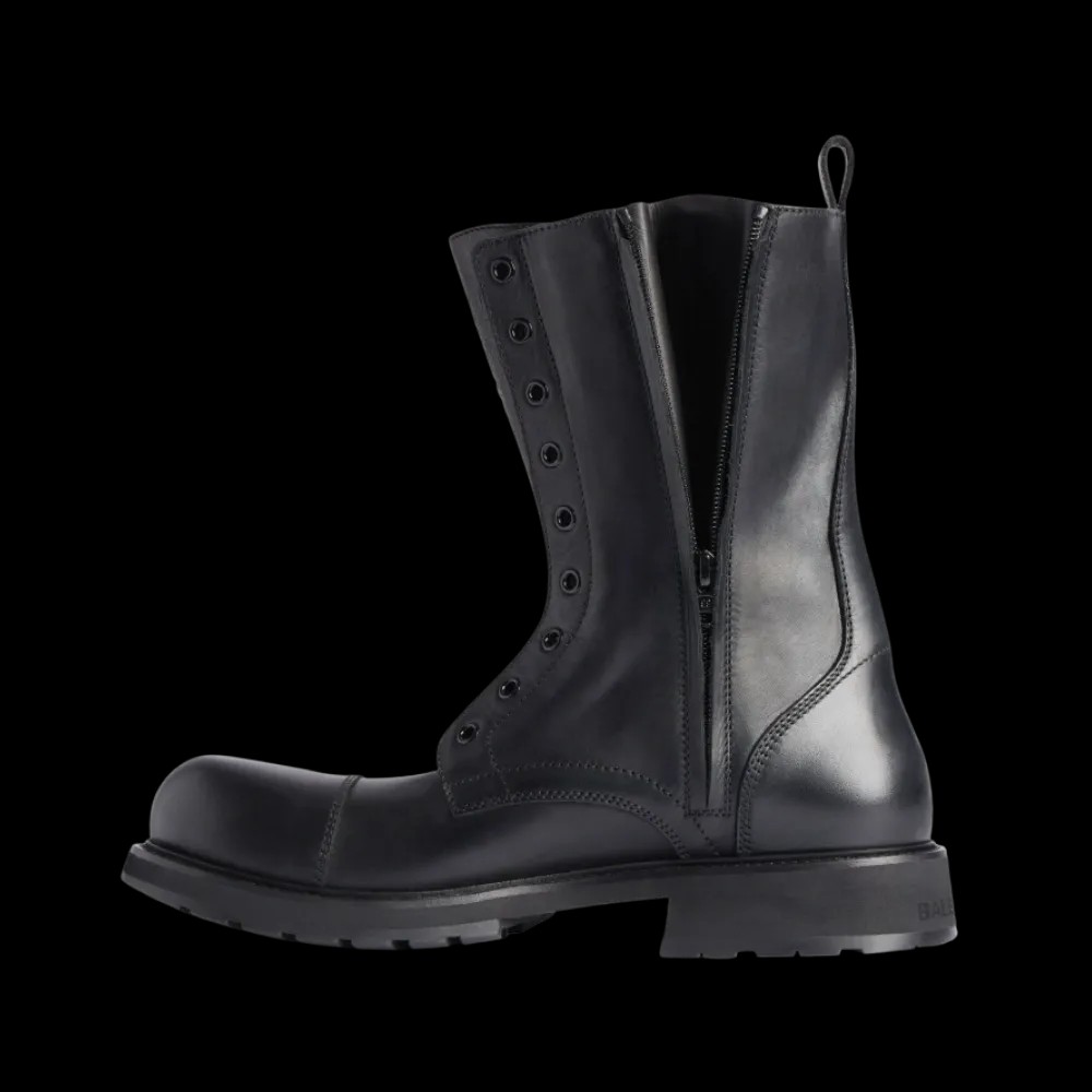 Balenciaga Truck Lace-Up Boot In Black - HypeFly India View 3