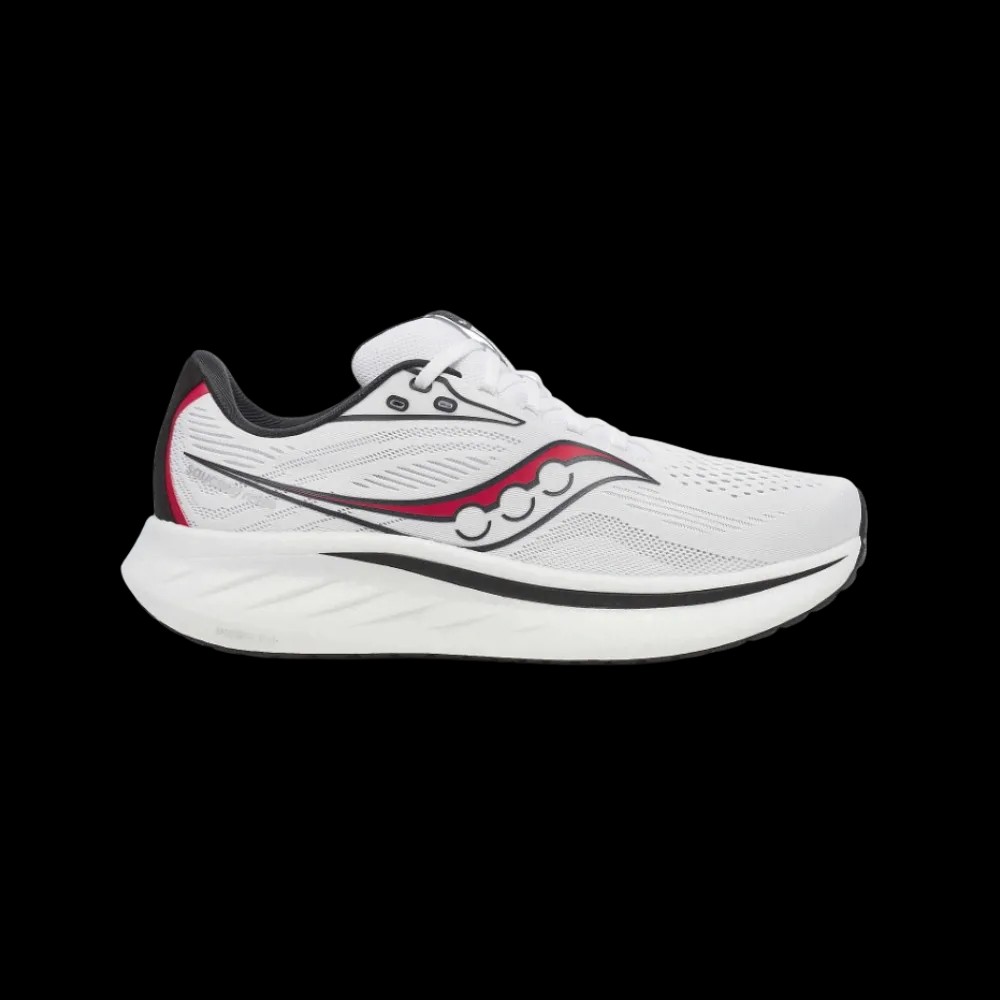 Saucony Ride 18 White | Black - HypeFly India View 1