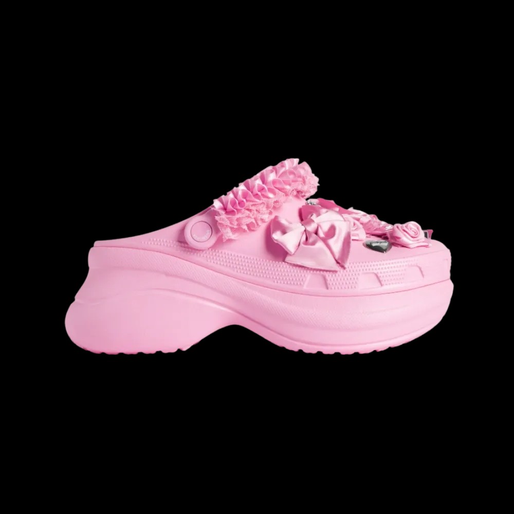Balenciaga Crocs Mule Jibbitz In Light Pink - HypeFly India View 1