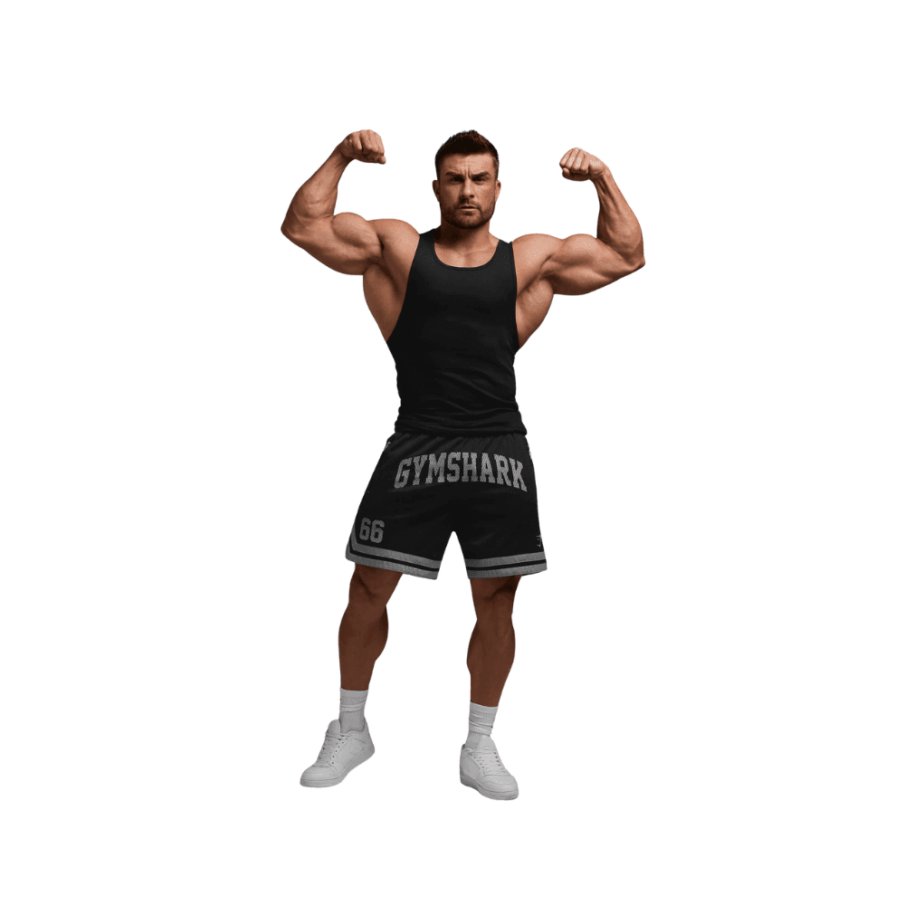 GymShark Varsity Mesh Shorts Black - HypeFly India View 2