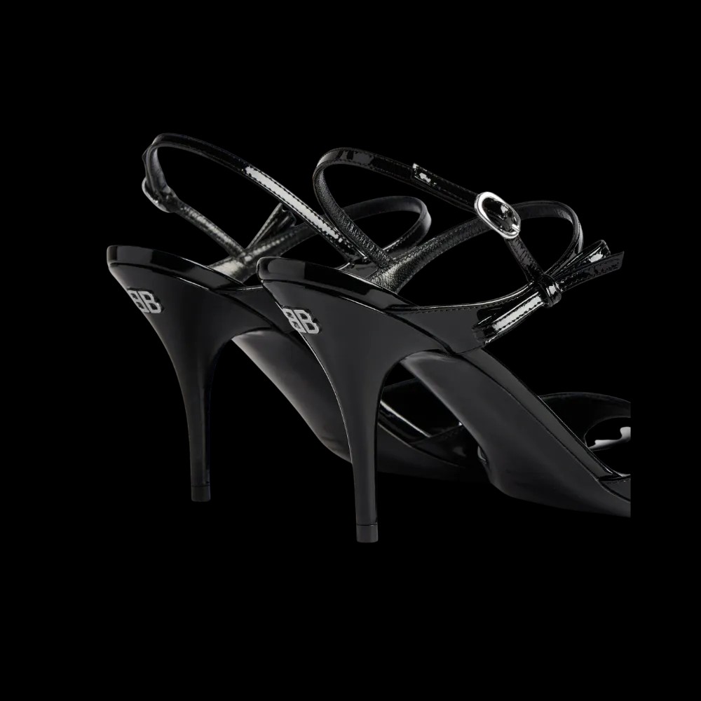 Balenciaga Avenue Bow Sandal In Black - HypeFly India View 4