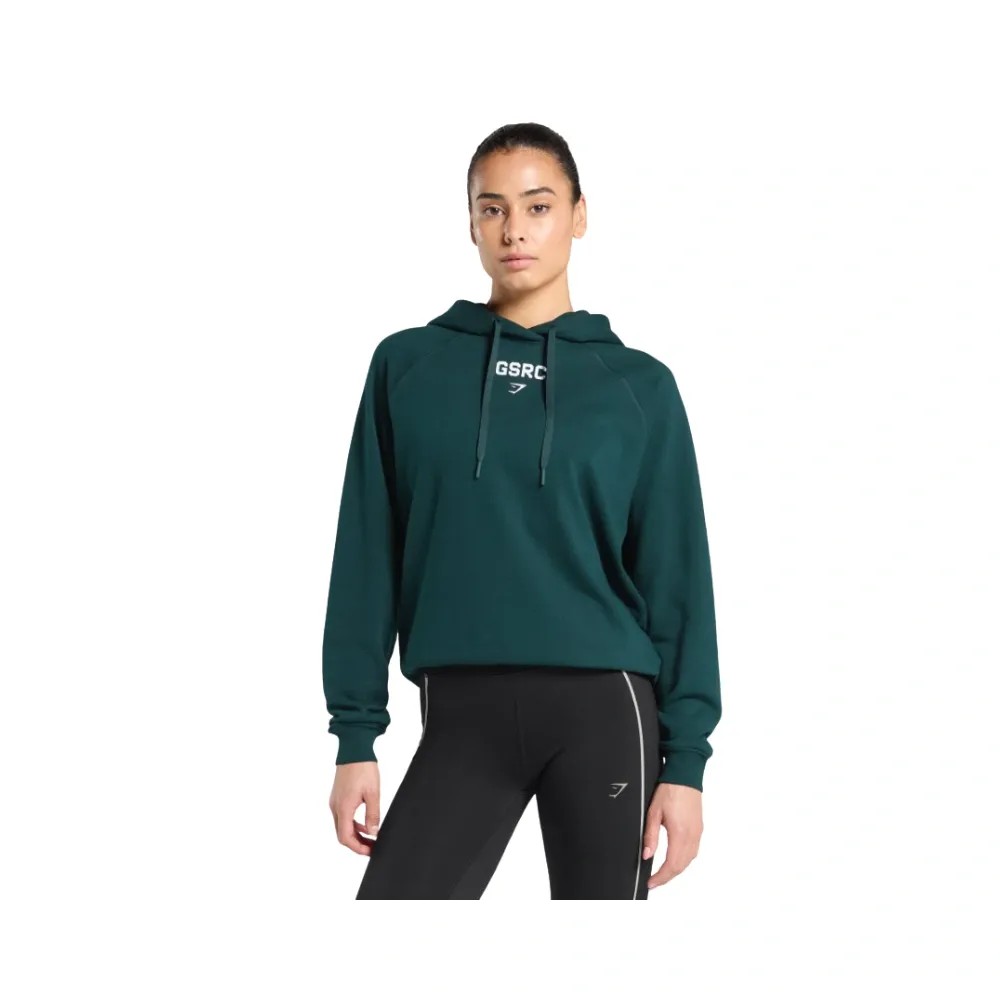 Gymshark Running Graphic Hoodie Strong Teal - HypeFly India View 3