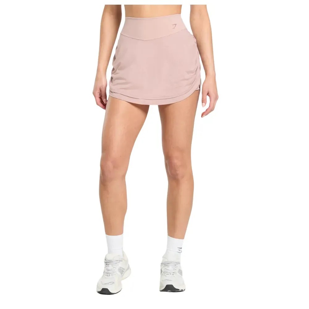Gymshark Ruched Skort Muted Pink - HypeFly India View 1