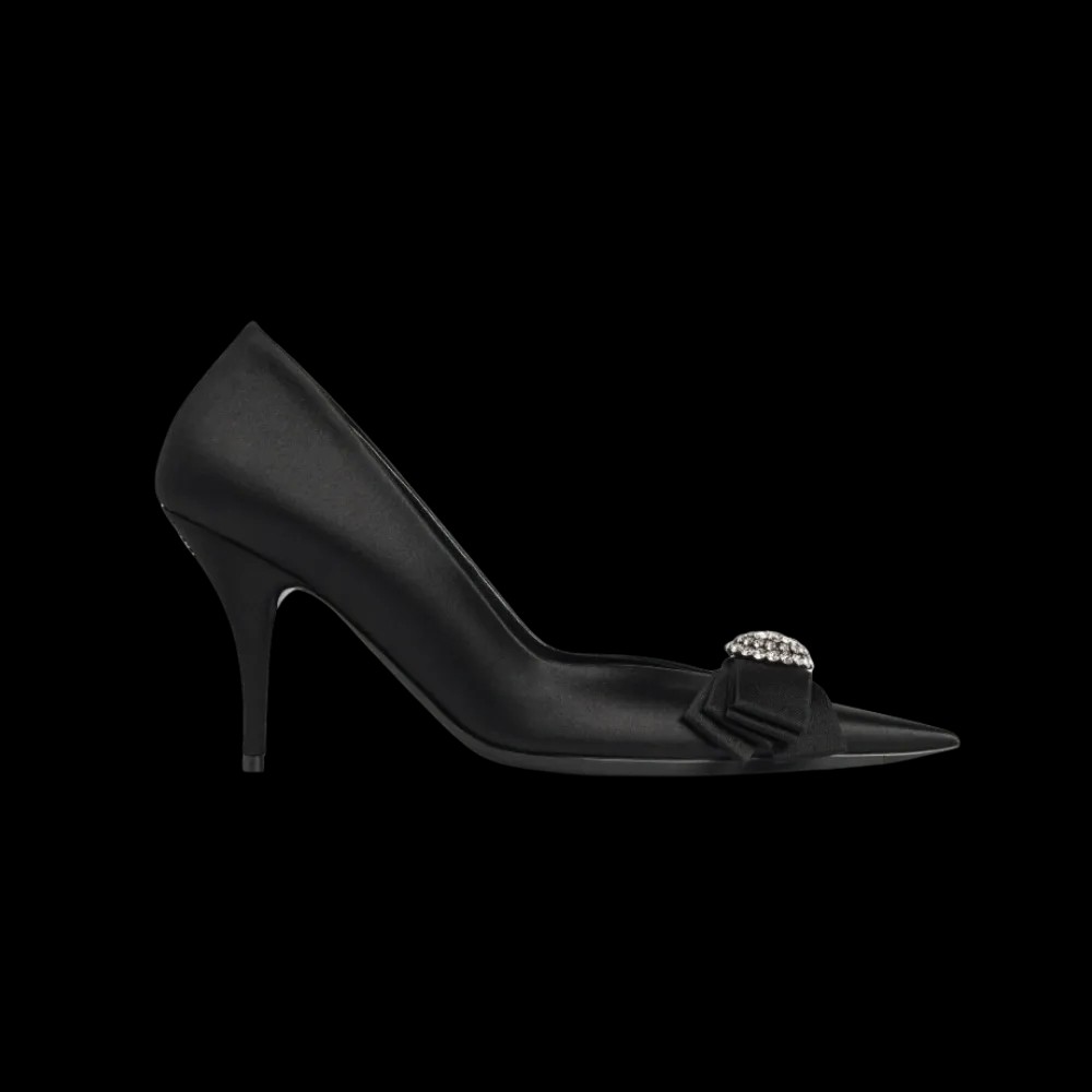 Balenciaga Avenue Palazzo Pump In Black - HypeFly India View 1