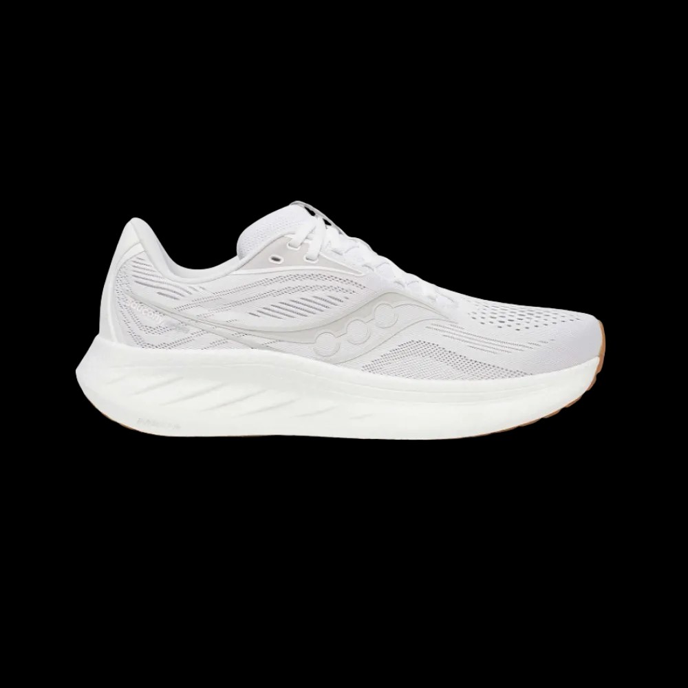 Saucony Ride 18 White | Gum - HypeFly India View 1