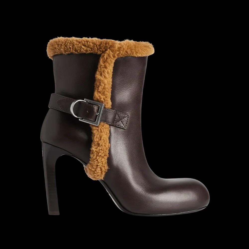 Balenciaga Fargo Bootie In Dark Brown - HypeFly India View 1