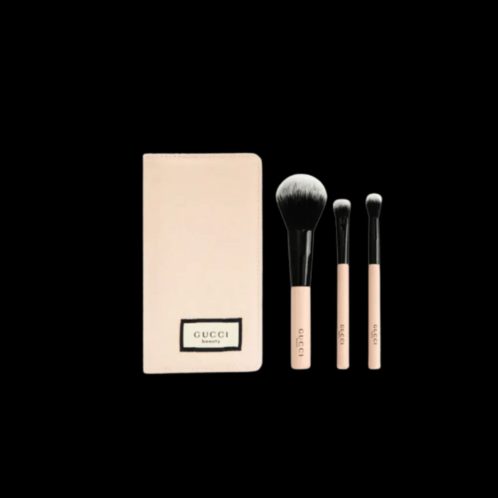 Gucci Makeup Pink Makeup Brushes, 3 Pcs - HypeFly India View 1