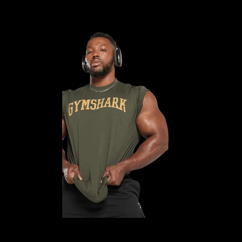Gymshark Collegiate T-Shirt Strength Green - HypeFly India View 4