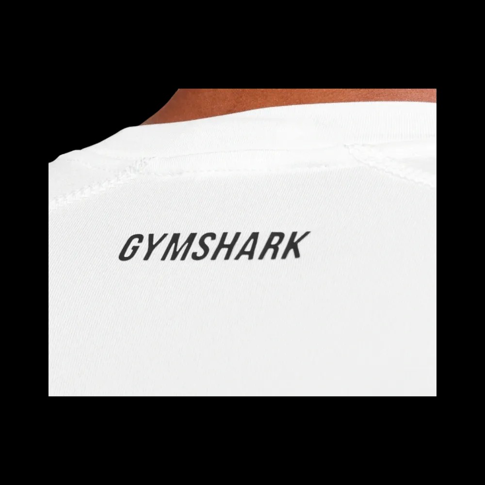 Gymshark Element Baselayer Long Sleeve T-Shirt White - HypeFly India View 5