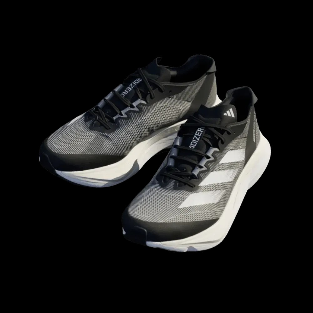 Adidas Adizero Boston 12 'Black White' - HypeFly India View 3