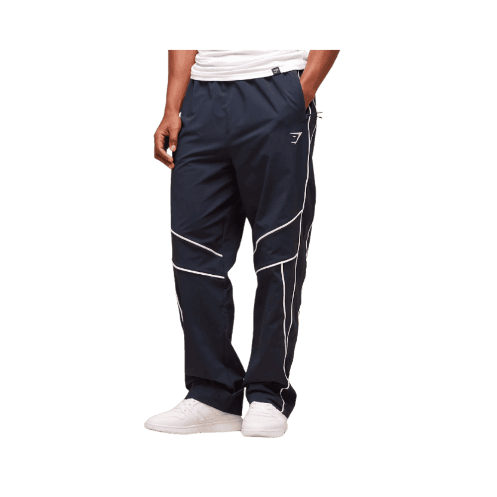Gymshark Retro Crinkle Track Pants Heavy Blue - HypeFly India View 2