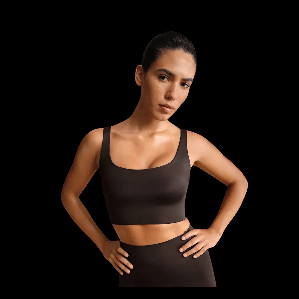 Nike x Skims Shine Women's Scoop-Neck Bra Top Phoenix - HypeFly India View 1