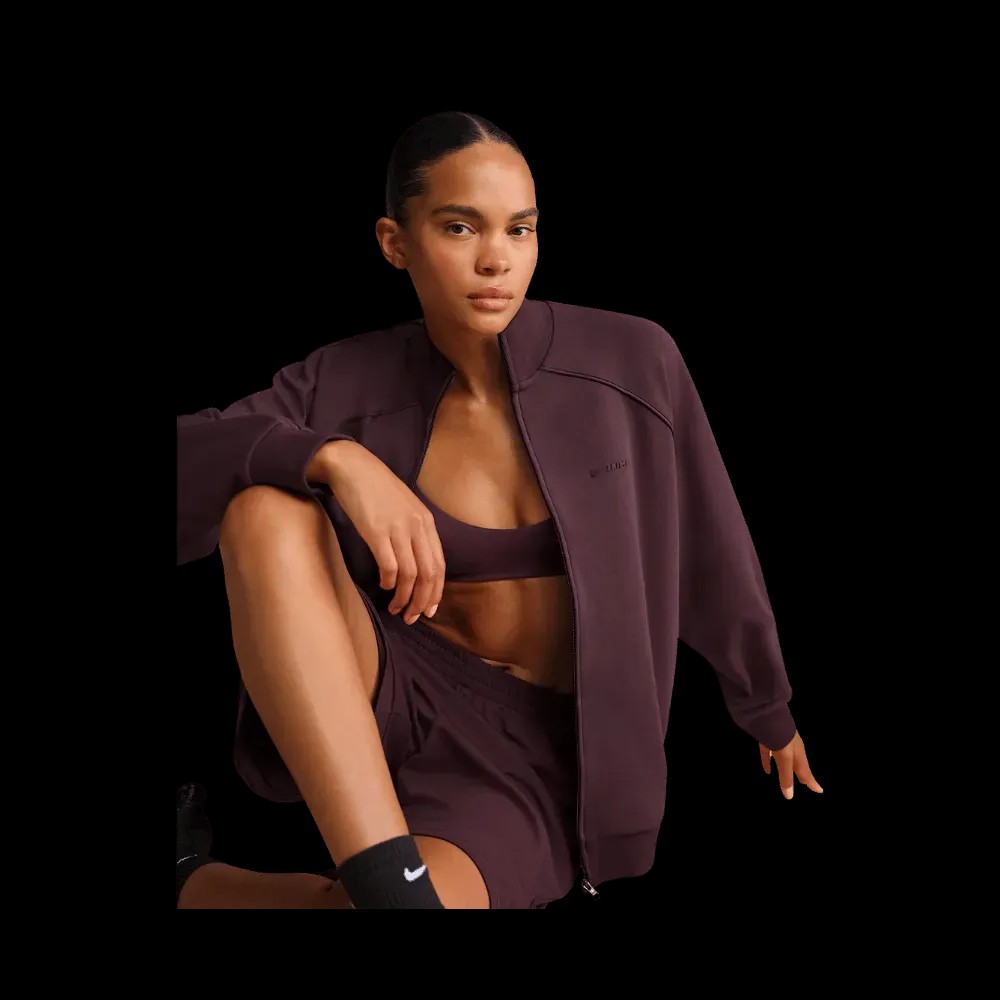 Nike X Skims Women's Oversized Full-Zip Track Jacket CURRANT - HypeFly India View 4