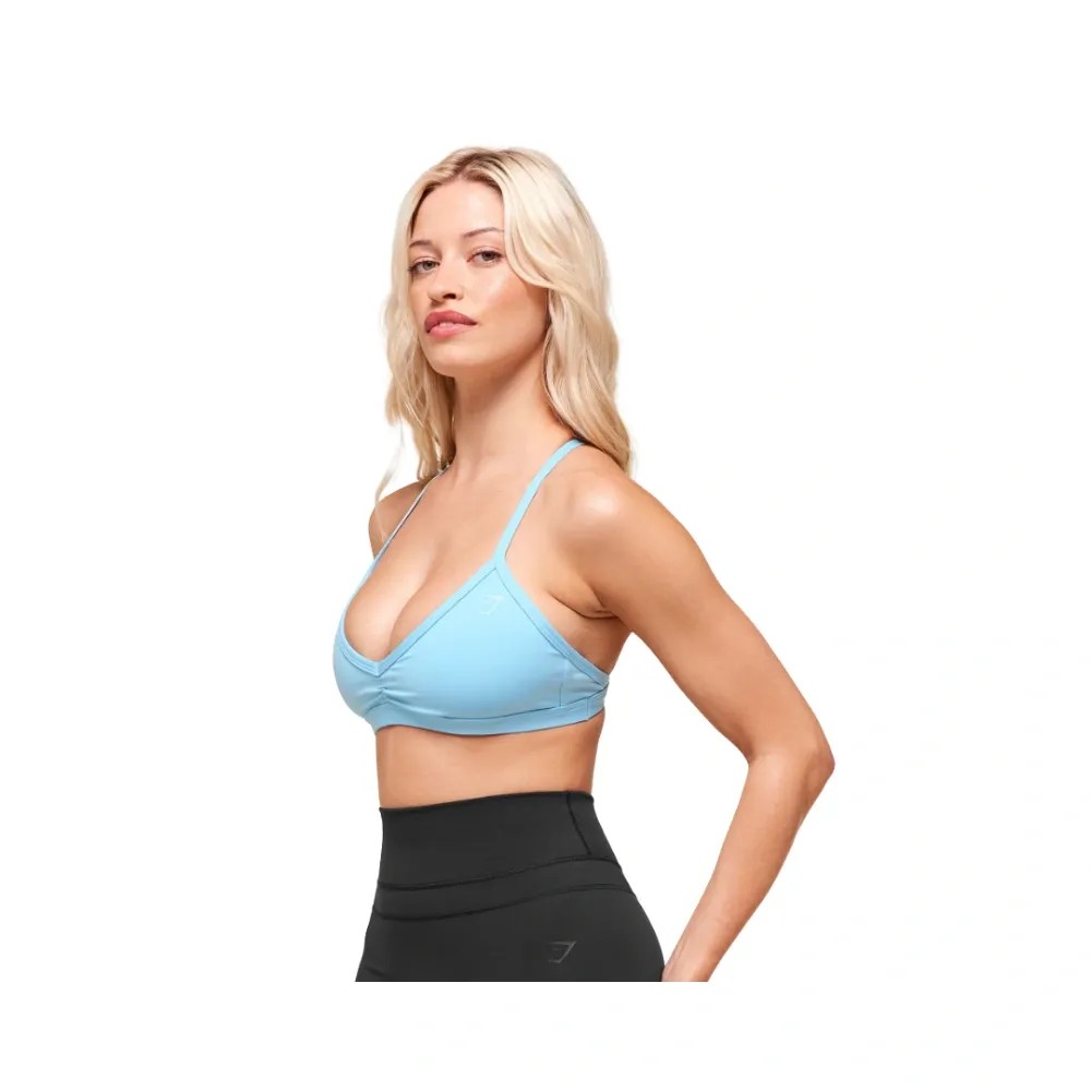 Gymshark Minimal Sports Bra- Light Support Athletic Light Blue - HypeFly India View 3