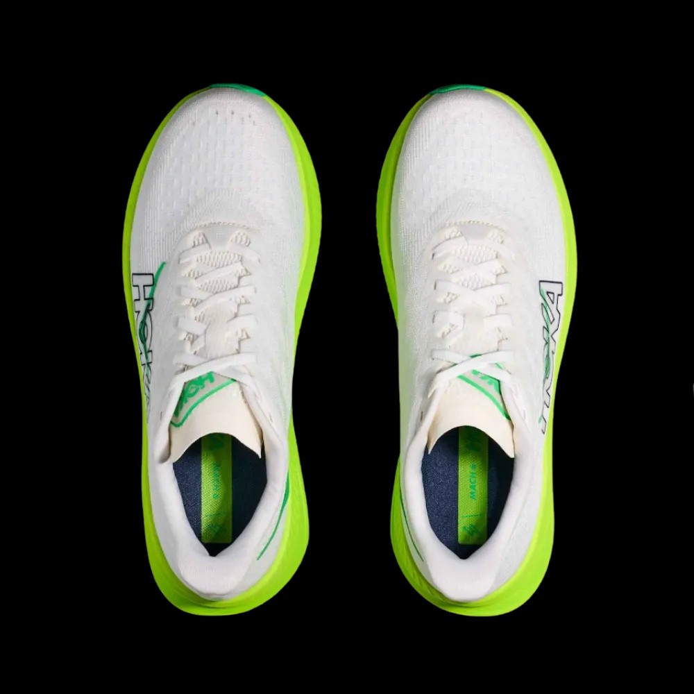 Hoka Mach 6 White/Neon Lime - HypeFly India View 5
