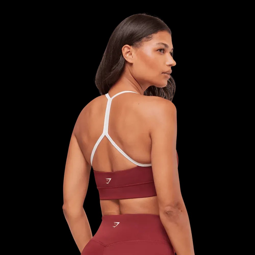 Gymshark Piping Sports Bra Sets Red - HypeFly India View 3