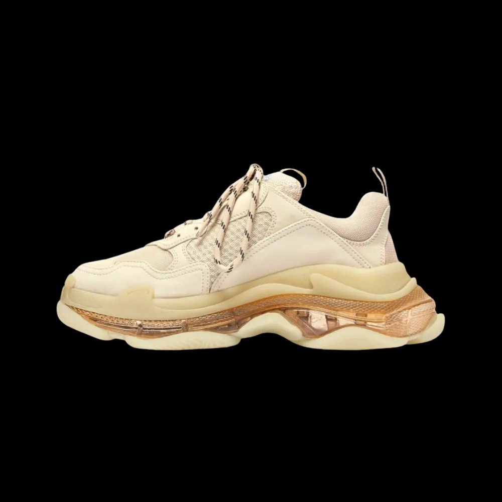 Balenciaga Triple S Clear Sole Sneaker In Beige - HypeFly India View 3