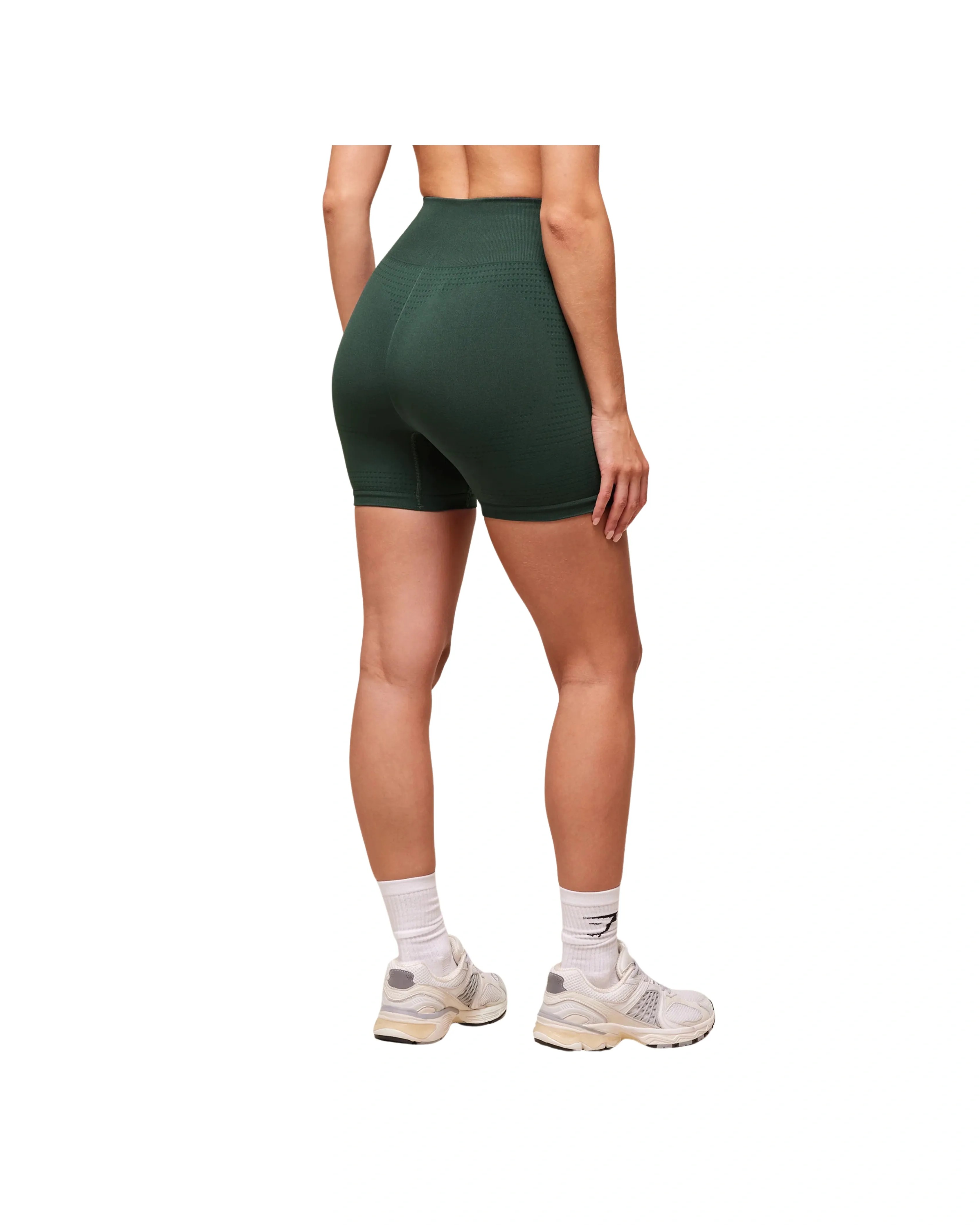Gymshark Vital Shorts compression fit Woodland Green Marl - HypeFly India View 2