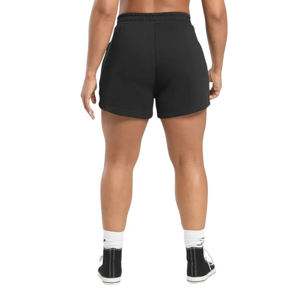 Gymshark Lifting Essentials Graphic Brushed 4' Shorts Black - HypeFly India View 3