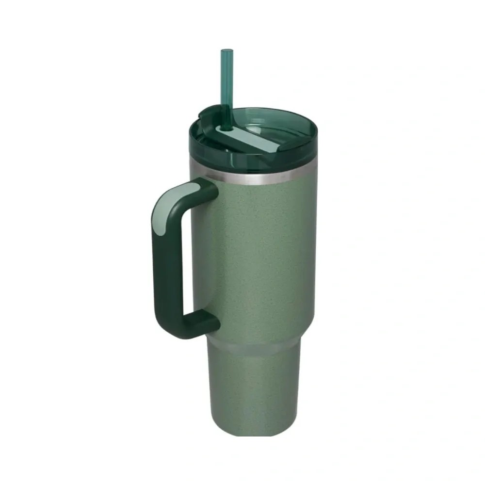 Stanley The Quencher H2.0 Flowstate Tumbler Hammertone Green Limited Edition - HypeFly India View 2