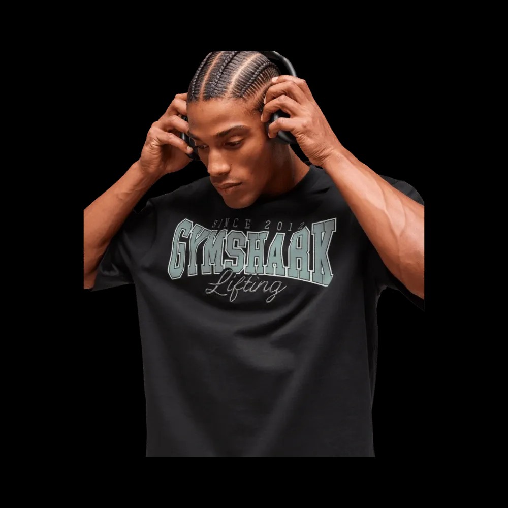 Gymshark Lifting Essentials T-Shirt Oversized Fit Black - HypeFly India View 4
