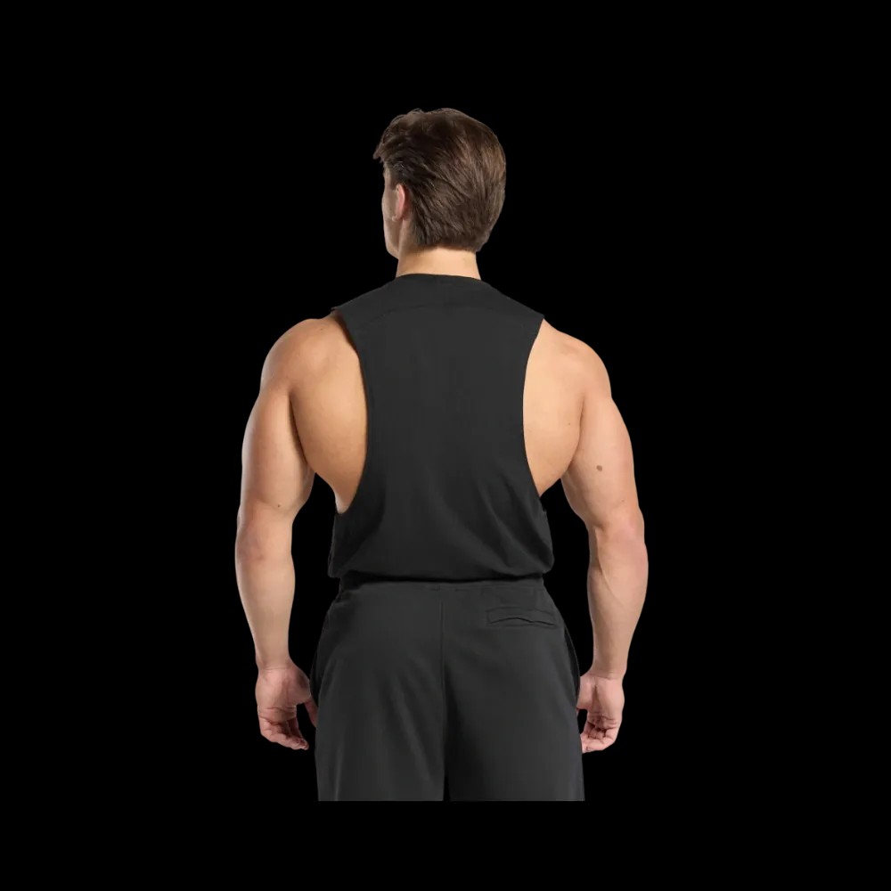 Gymshark Prime Drop Arm Tank Slim Fit Black/Vivid Red - HypeFly India View 3