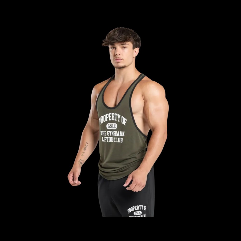 Gymshark Property Of Stringer Slim Fit Weighted Green - HypeFly India View 4