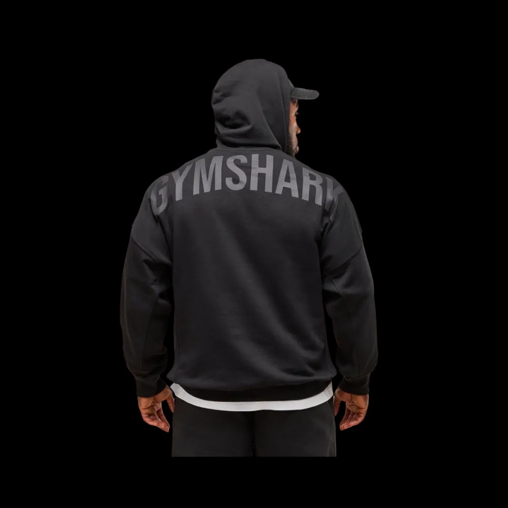 Gymshark Power Hoodie Oversized Fit Black - HypeFly India View 5