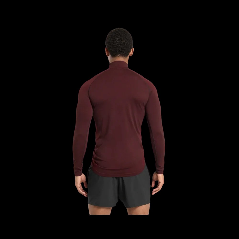 Gymshark Vital Seamless 1/4 Zip Slim Fit Black/Sets Red - HypeFly India View 2