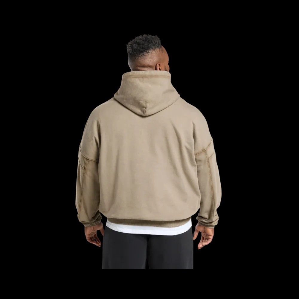 Gymshark Heavyweight Hoodie Oversized Lifestyle Brown - HypeFly India View 4