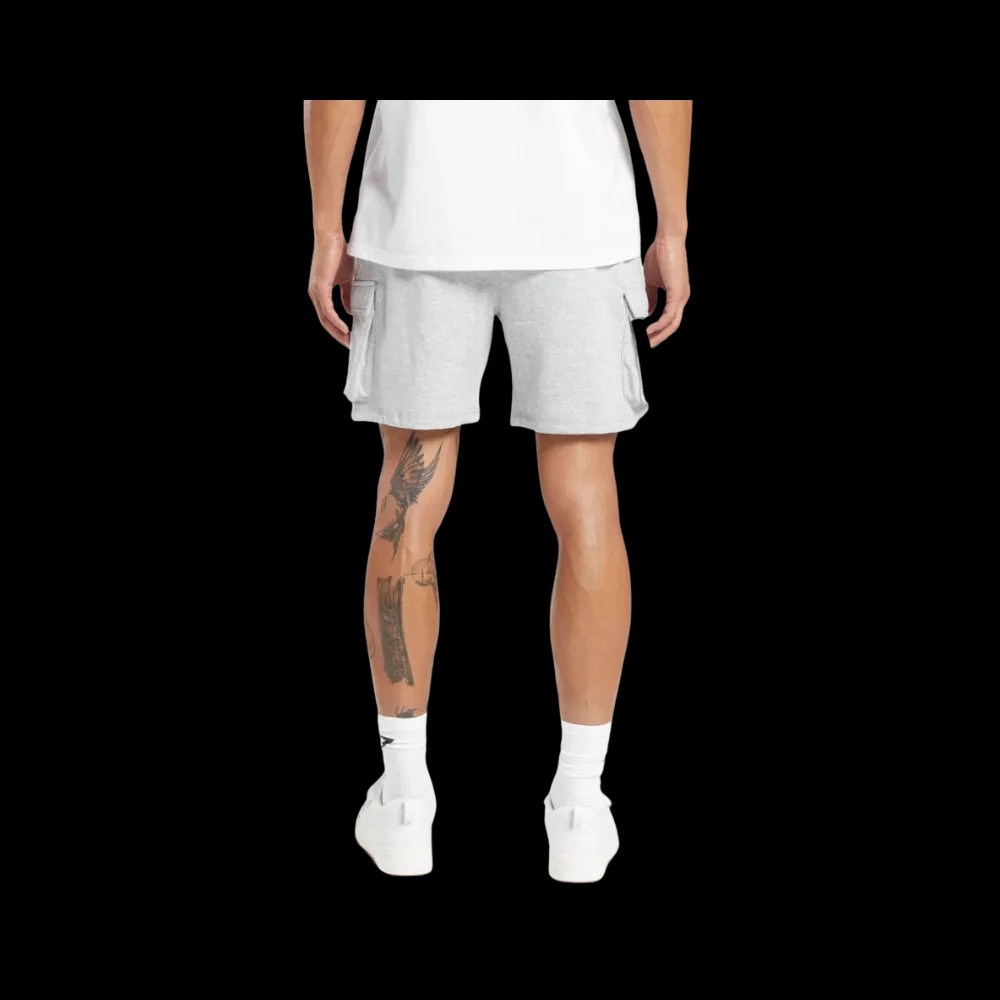 Gymshark Crest Cargo 7" Shorts Slim Fit Light Grey Marl - HypeFly India View 5