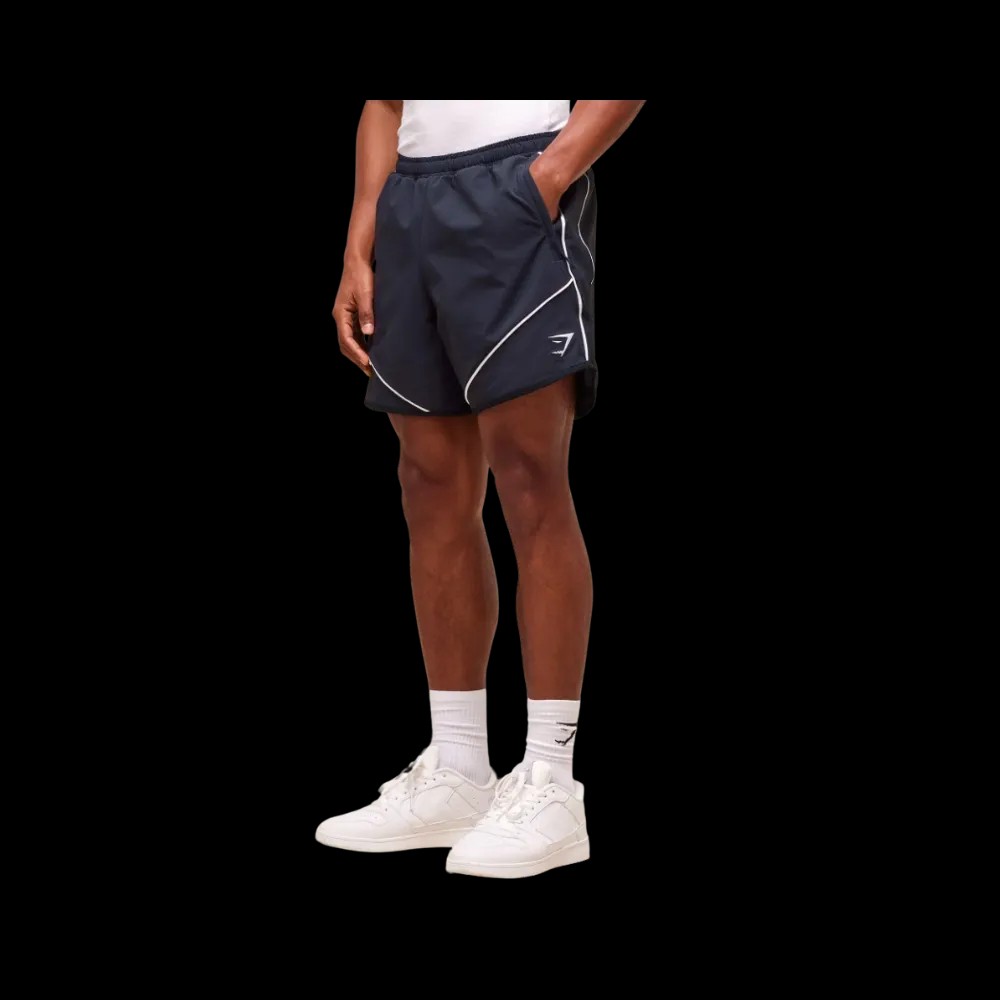 Gymshark Retro Shorts Regular Fit Heavy Blue - HypeFly India View 3